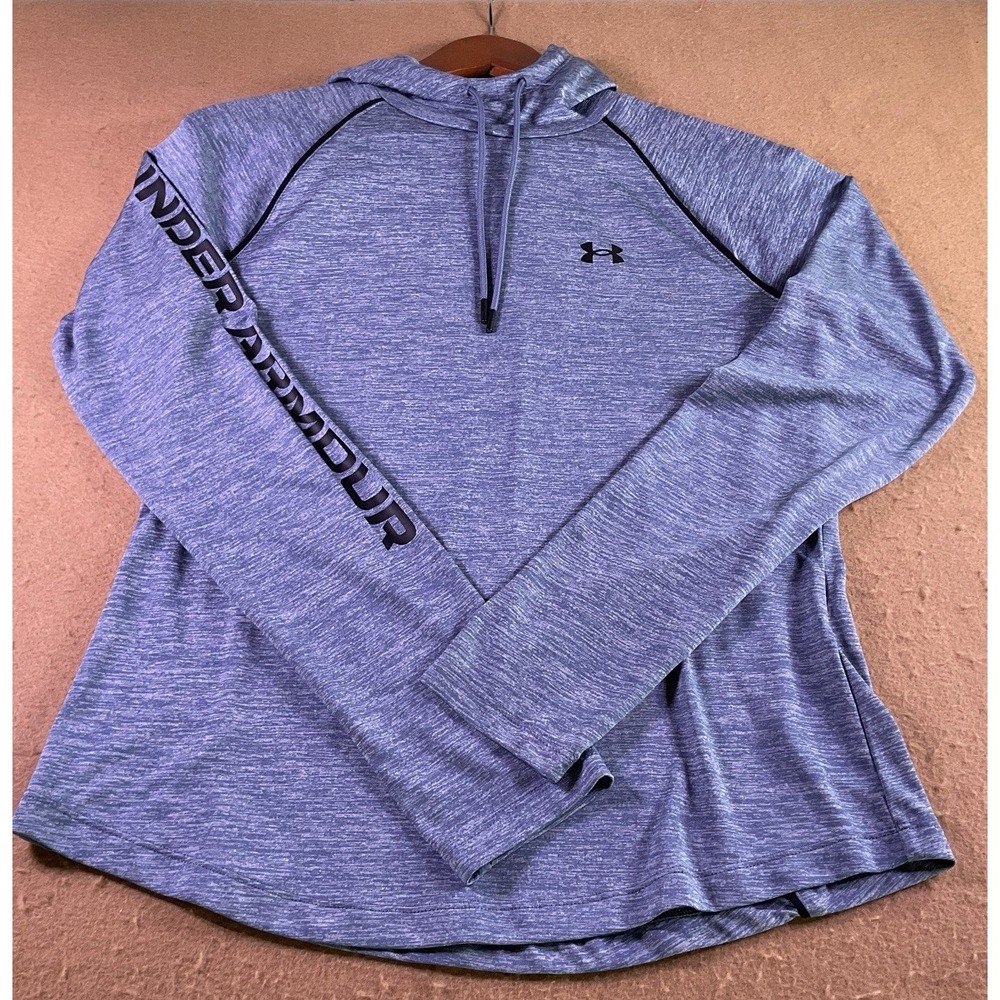 Under Armour Tech Twist Hoodie Mens Medium Blue Heather Training Pullover